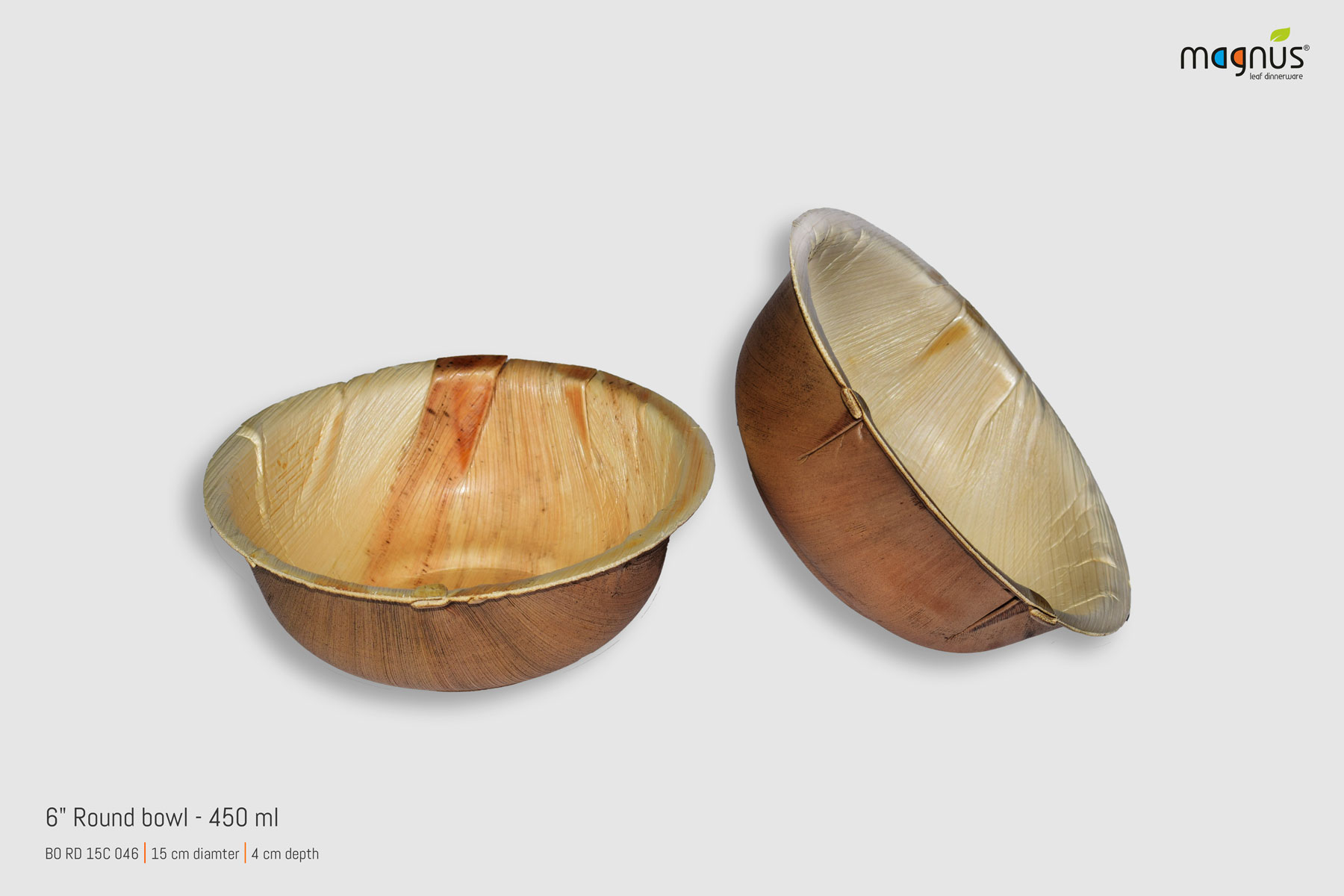 Round Palm leaf Plates - 6i Round Bowl