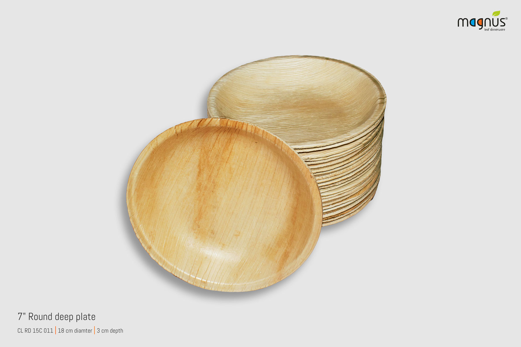 Round Palm leaf Plates - 7i Round Plate