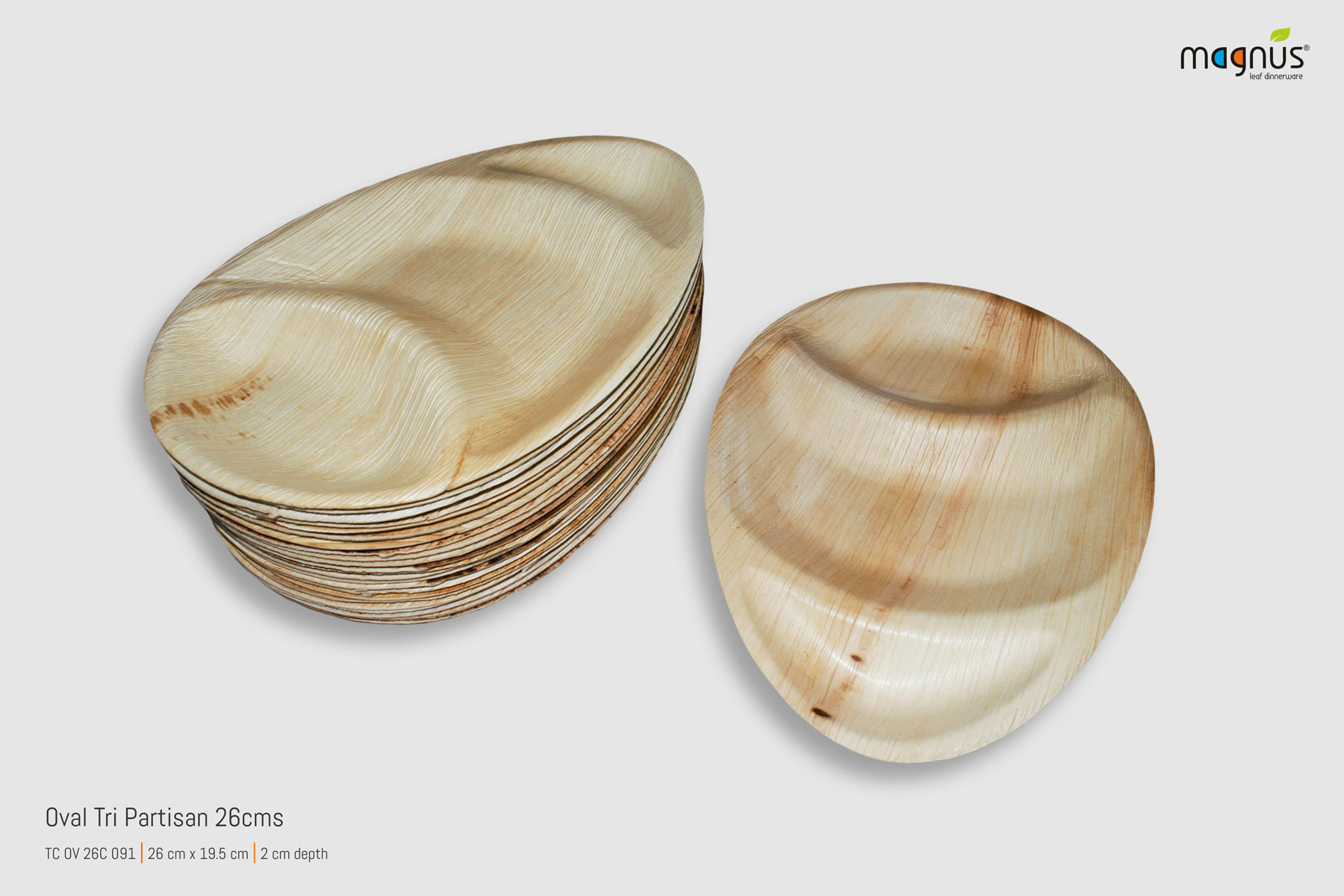 Palm leaf Plates - Oval Partisan