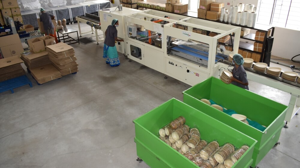 Palm Leaf Plates Packing Automation